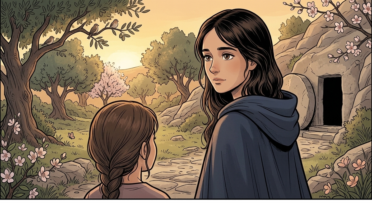 У Креста с Марией Магдалиной